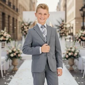 NWT Kenneth Cole Reaction Boys Dress Jacket / Blazer‎ in Grey Size 8 Regular